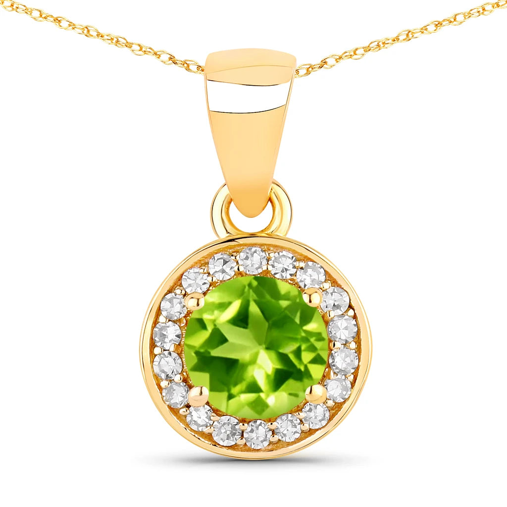 Round Cut Halo Pendant