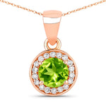 Round Cut Halo Pendant