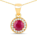Round Cut Halo Pendant