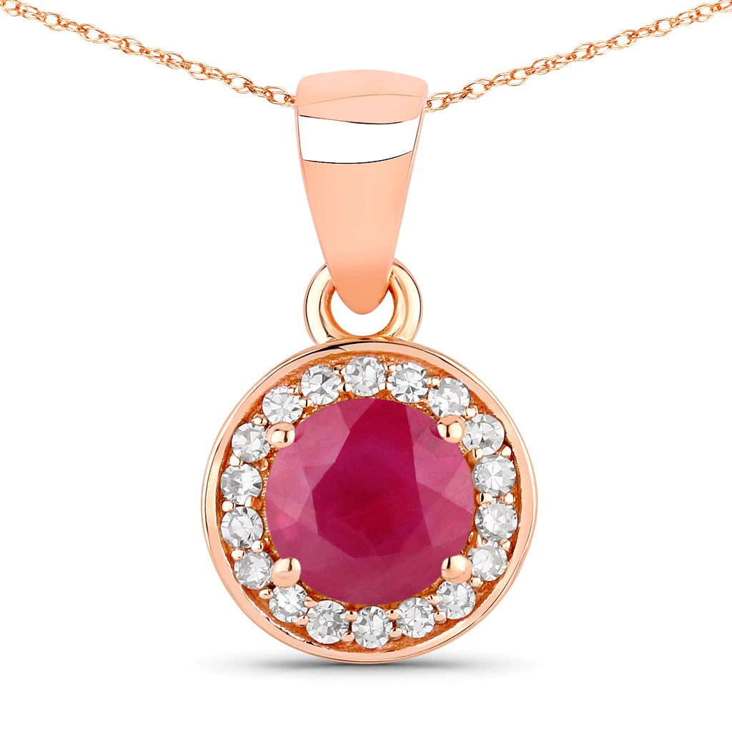 Round Cut Halo Pendant