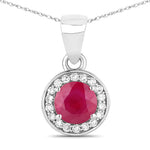 Round Cut Halo Pendant