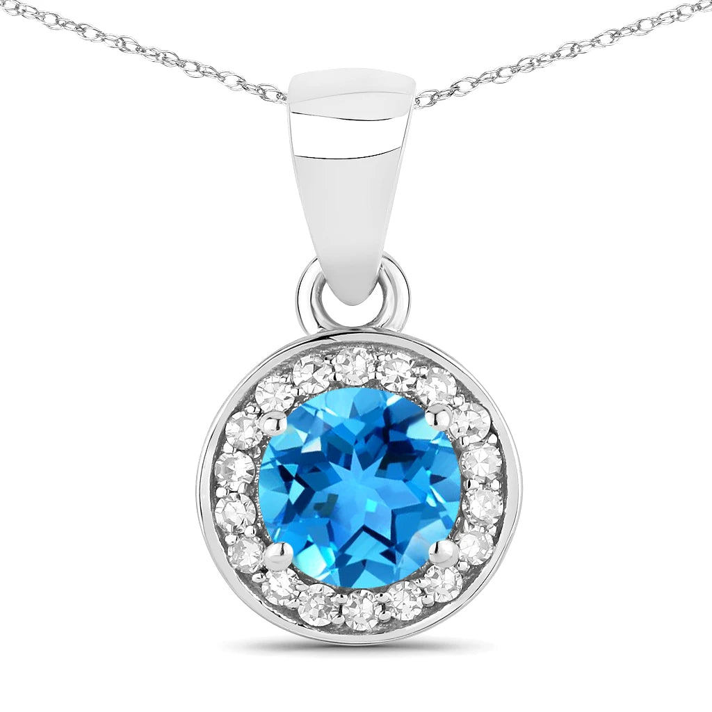 Round Cut Halo Pendant