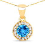 Round Cut Halo Pendant