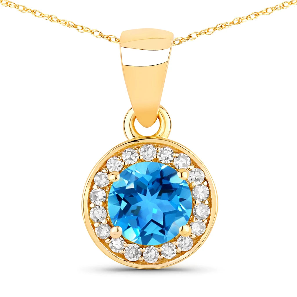 Round Cut Halo Pendant