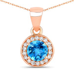 Round Cut Halo Pendant