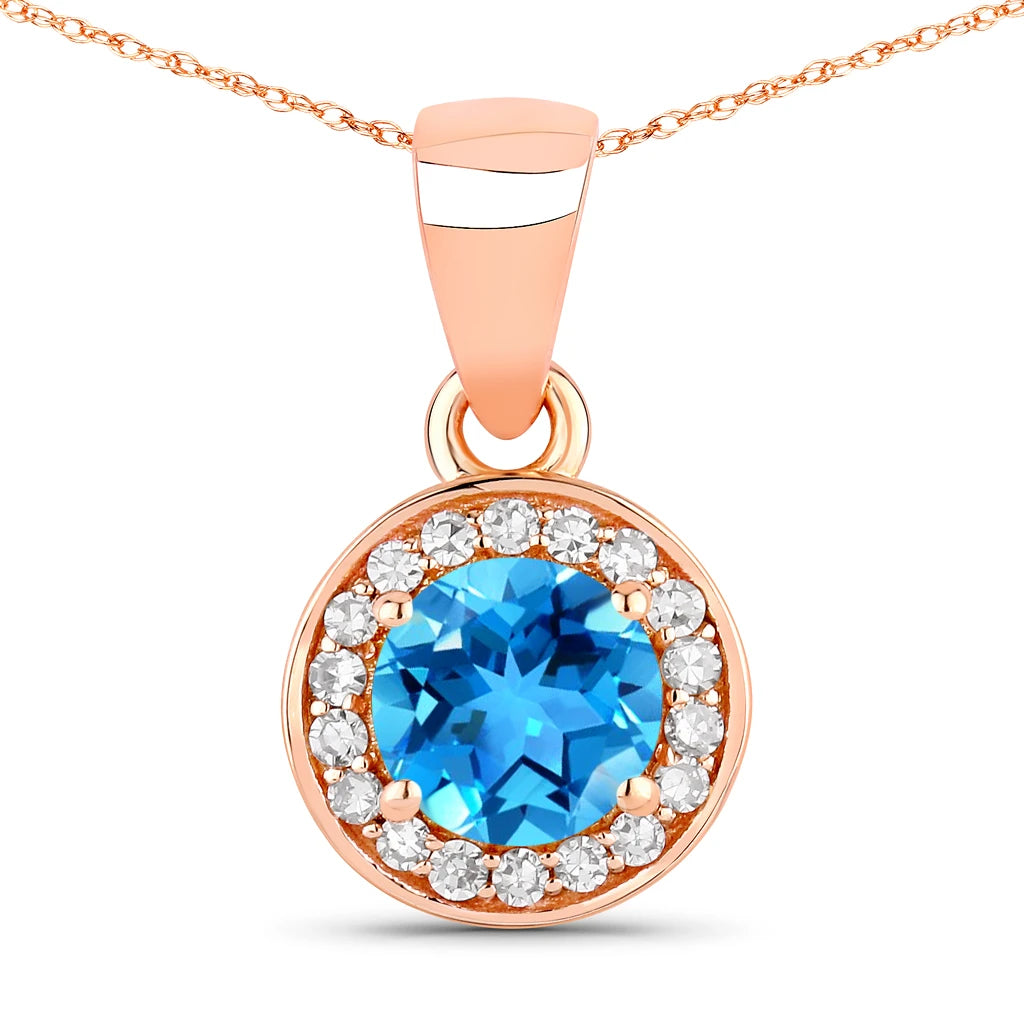 Round Cut Halo Pendant