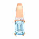 Emerald Cut Diamond Accent Drop Pendant