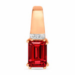 Emerald Cut Diamond Accent Drop Pendant