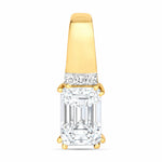 Emerald Cut Diamond Accent Drop Pendant
