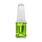 Emerald Cut Diamond Accent Drop Pendant