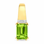 Emerald Cut Diamond Accent Drop Pendant