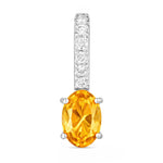 Oval Cut Diamond Accent Drop Pendant