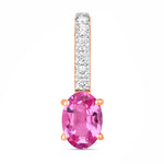 Oval Cut Diamond Accent Drop Pendant