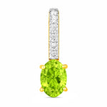 Oval Cut Diamond Accent Drop Pendant