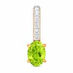 Oval Cut Diamond Accent Drop Pendant