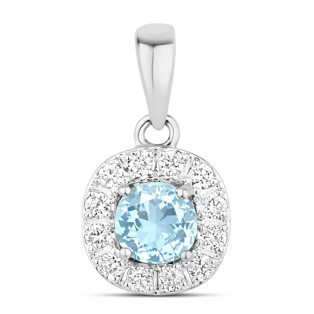 Round Cut Diamond Accent Pendant
