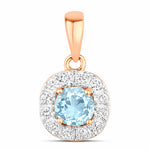 Round Cut Diamond Accent Pendant