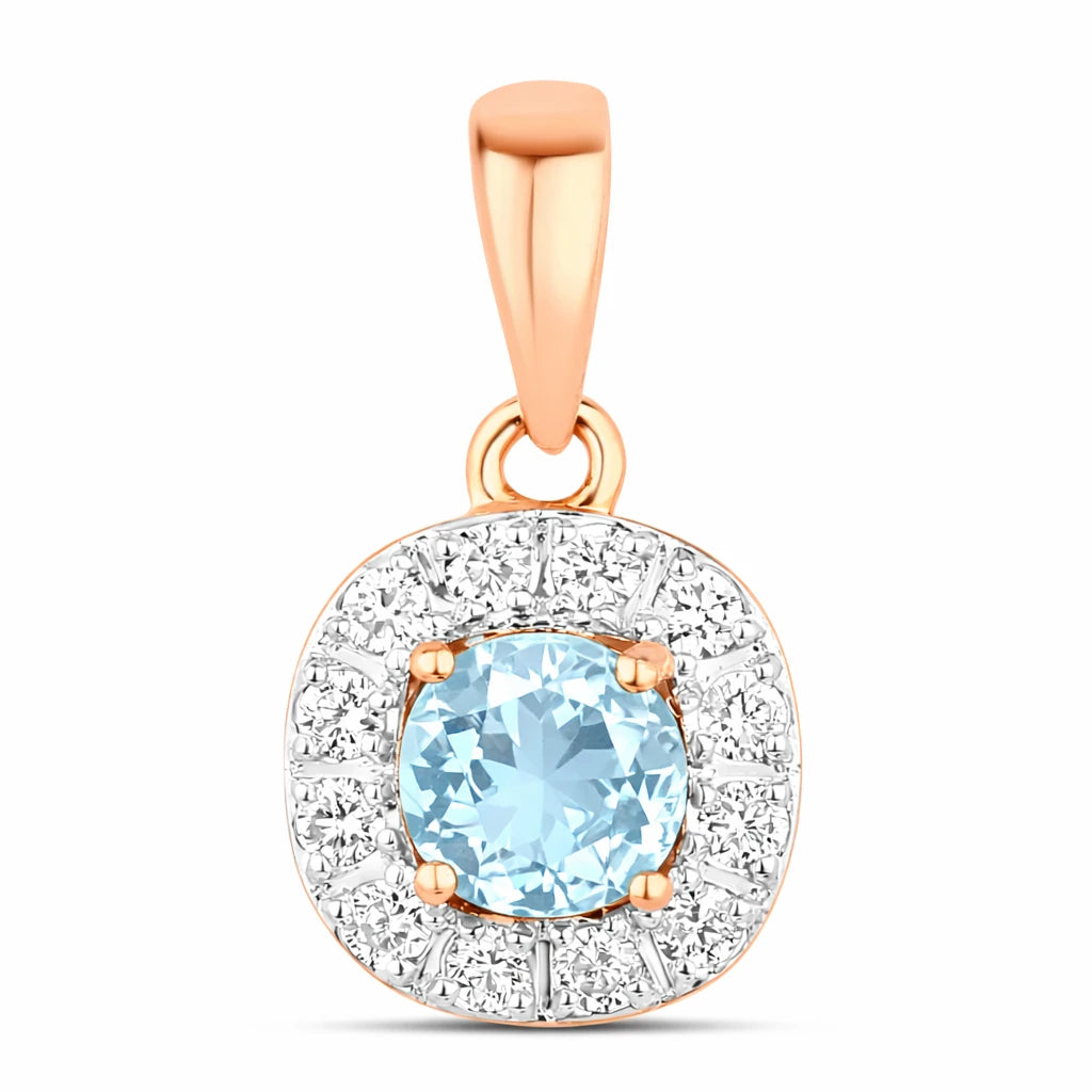 Round Cut Diamond Accent Pendant