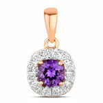 Round Cut Diamond Accent Pendant