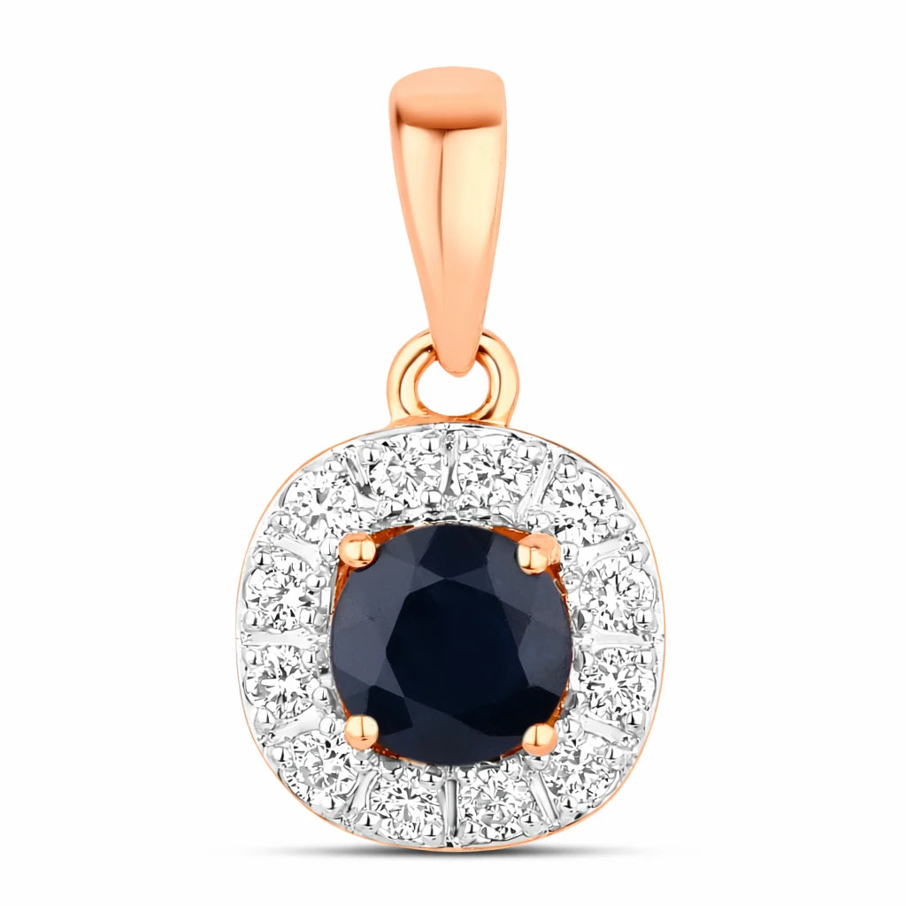 Round Cut Diamond Accent Pendant