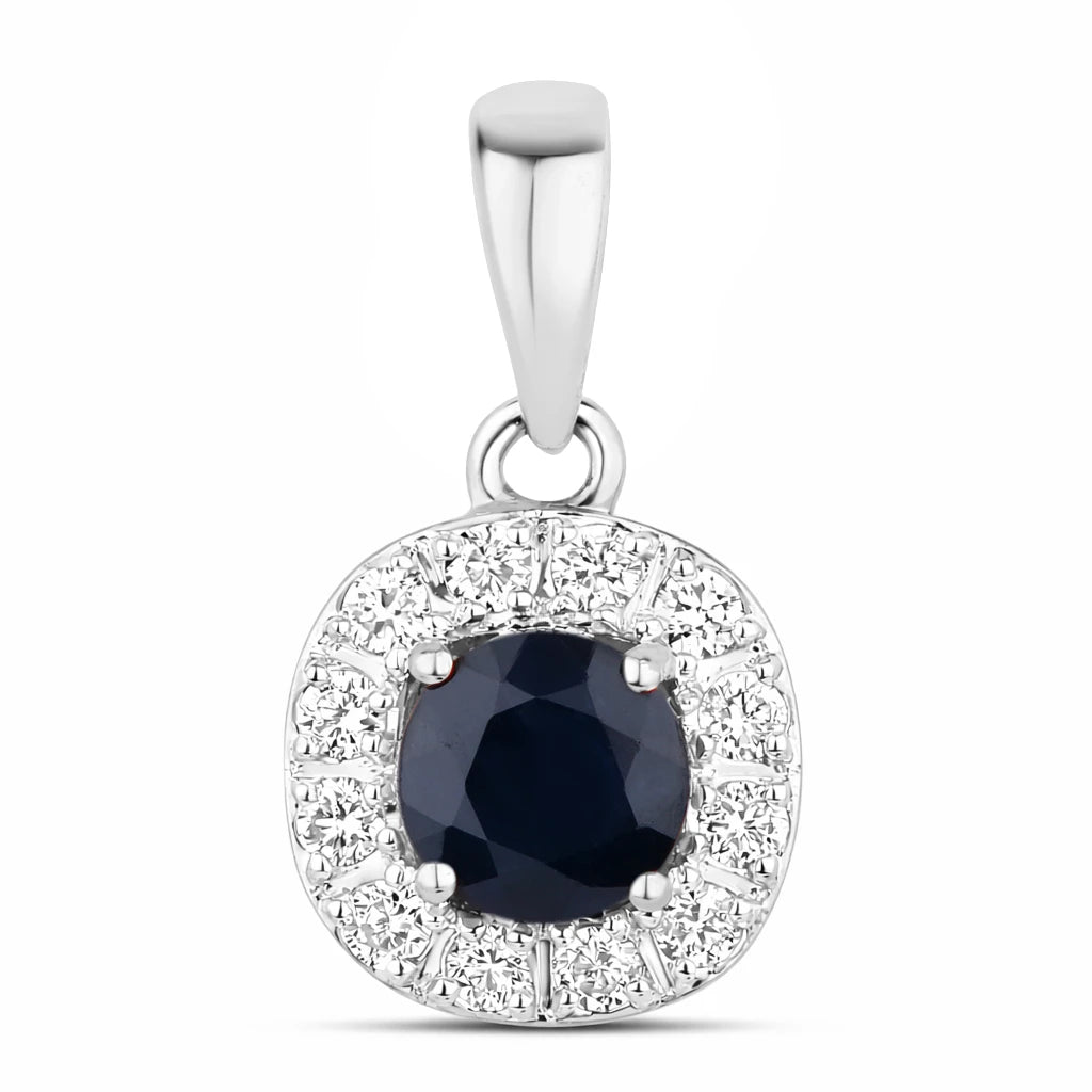 Round Cut Diamond Accent Pendant