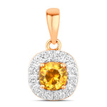 Round Cut Diamond Accent Pendant