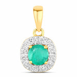 Round Cut Diamond Accent Pendant
