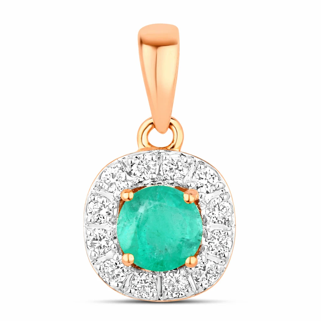 Round Cut Diamond Accent Pendant