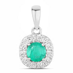 Round Cut Diamond Accent Pendant