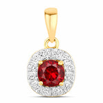Round Cut Diamond Accent Pendant