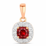 Round Cut Diamond Accent Pendant