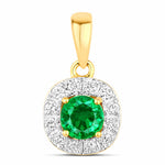 Round Cut Diamond Accent Pendant