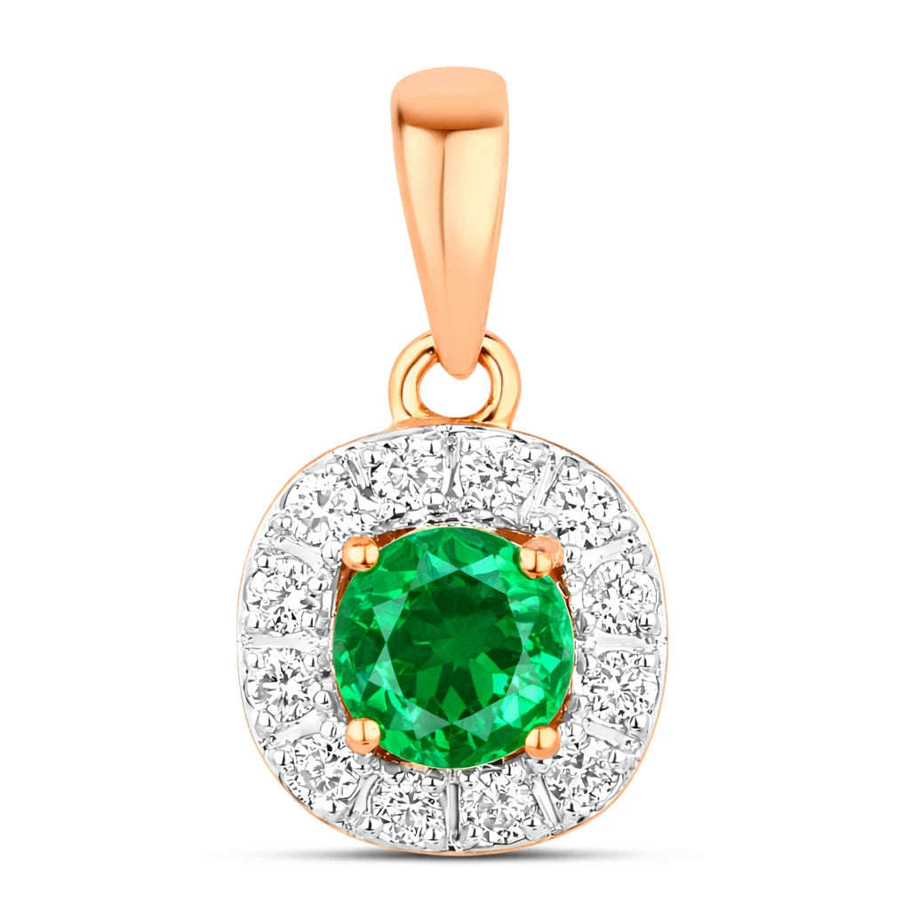Round Cut Diamond Accent Pendant