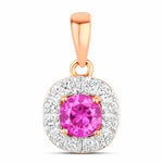 Round Cut Diamond Accent Pendant