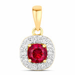 Round Cut Diamond Accent Pendant