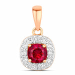 Round Cut Diamond Accent Pendant
