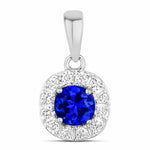 Round Cut Diamond Accent Pendant