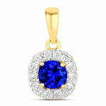 Round Cut Diamond Accent Pendant