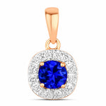 Round Cut Diamond Accent Pendant