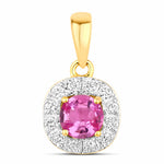 Round Cut Diamond Accent Pendant
