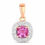 Round Cut Diamond Accent Pendant
