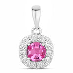 Round Cut Diamond Accent Pendant