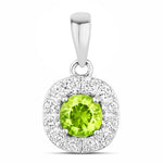 Round Cut Diamond Accent Pendant