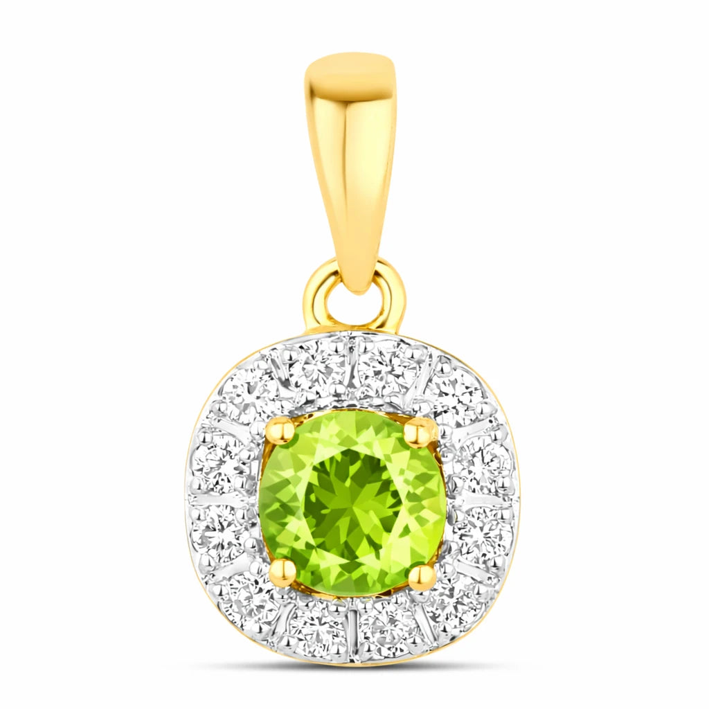 Round Cut Diamond Accent Pendant