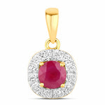 Round Cut Diamond Accent Pendant