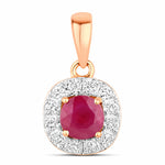 Round Cut Diamond Accent Pendant