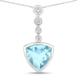 Trillion Cut Diamond Accented Pendant