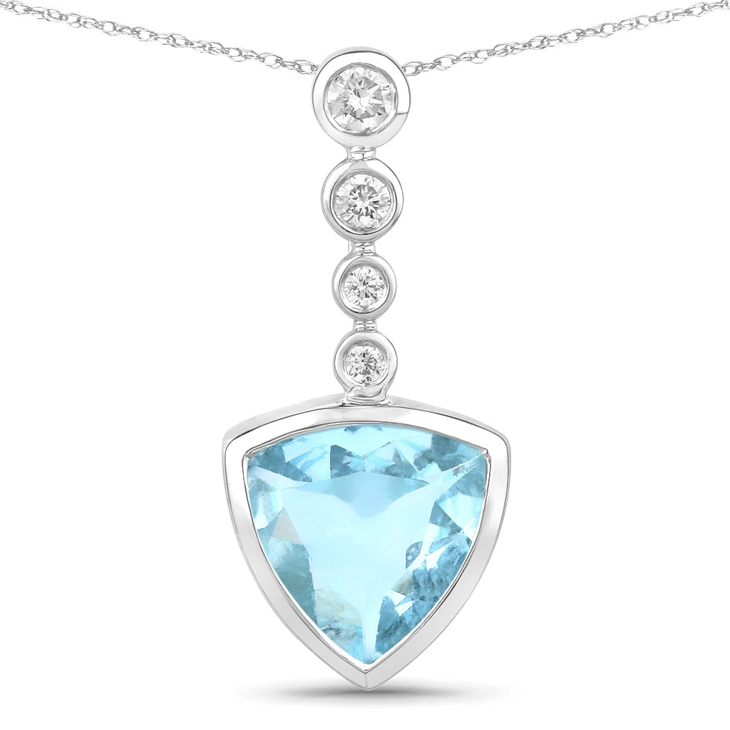 Trillion Cut Diamond Accented Pendant
