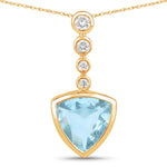 Trillion Cut Diamond Accented Pendant