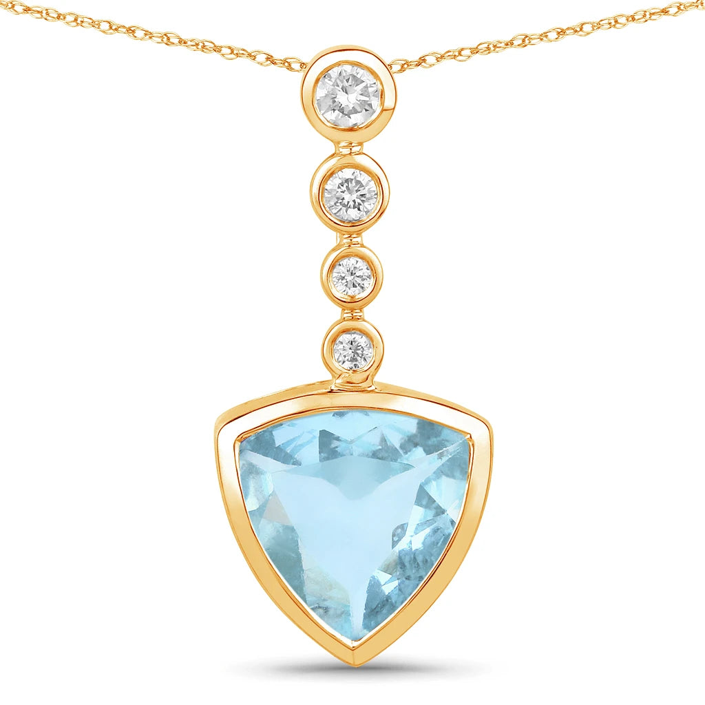 Trillion Cut Diamond Accented Pendant
